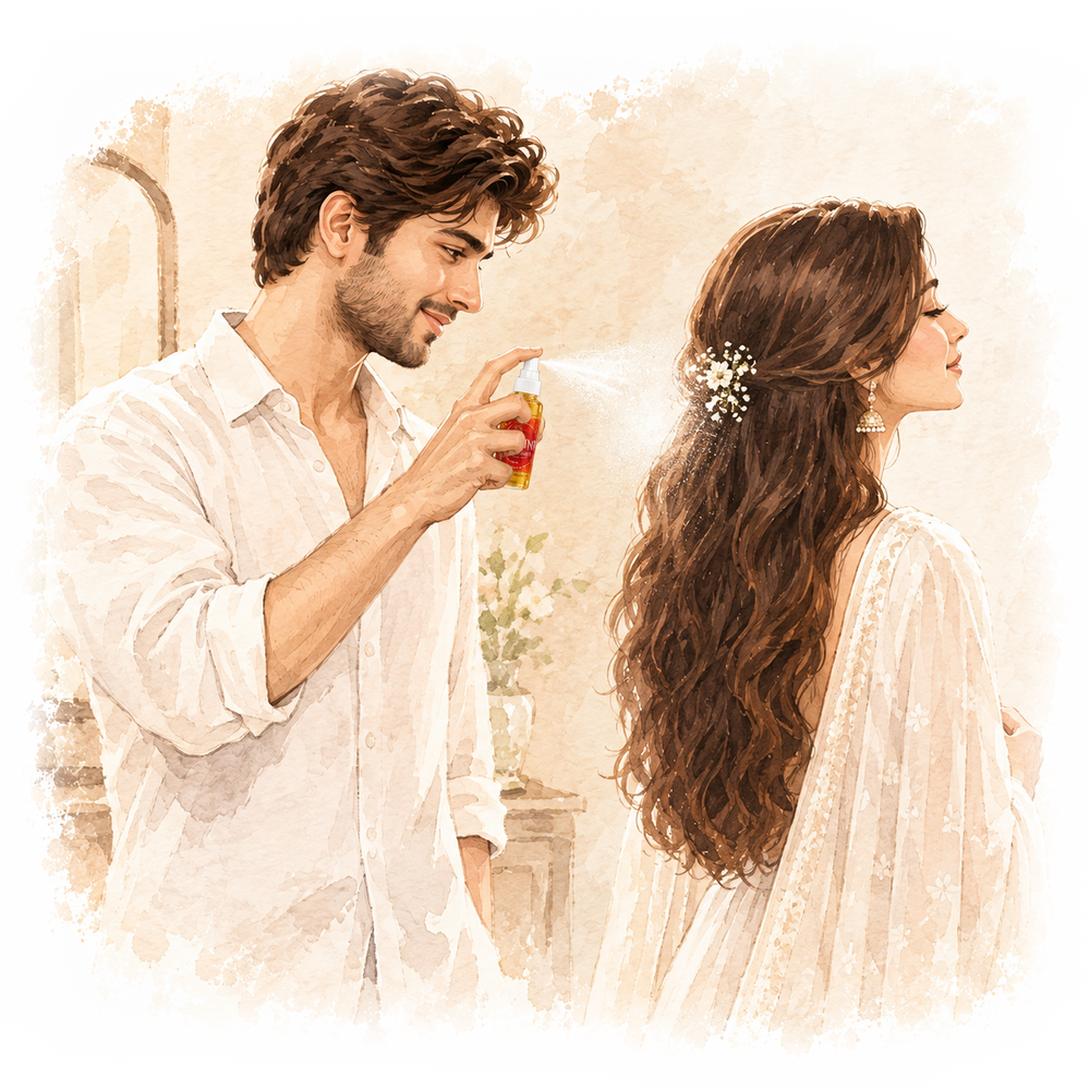 Spray on Your Partner’s Clothes